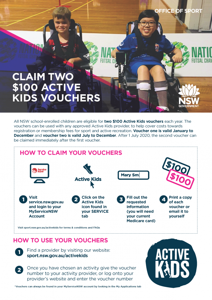 Claim your two 100 Active Kids Voucher NOW Dance Arena
